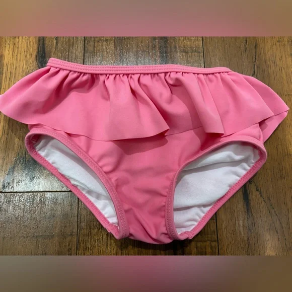 RuffleButts Rosy Sweetheart Ruffle Tie Tankini, 3T - Picture 7 of 14